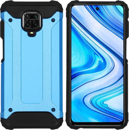 iMoshion Hoesje Geschikt voor Xiaomi Redmi Note 9 Pro / Redmi Note 9S Hoesje - iMoshion Rugged Xtreme Backcover - Lichtblauw