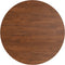 vidaXL - Tafelblad - rond - Ø50x1,5 - cm - bewerkt - massief - eikenhout - donkerbruin