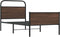 vidaXL - Bedframe - zonder - matras - bewerkt - hout - bruin - eikenkleur - 90x200 - cm