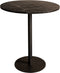 PTMD Plaza Bistrotable Round Brown Marble Taupe Base