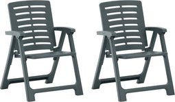 vidaXL - Tuinstoelen - 2 - st - kunststof - groen
