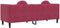 vidaXL - Bank - met - kussens - 3-zits - fluweel - wijnrood