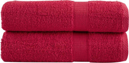 vidaXL - Handdoeken - SOLUND - 2 - st - 600 - g/m² - 50x100 - cm - rood