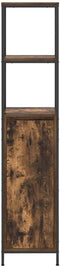 vidaXL - Badkamermeubel - met - planken - 36x35x165 - cm - gerookt - eiken