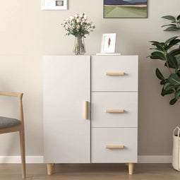 vidaXL - Dressoir - 69,5x34x90 - cm - bewerkt - hout - wit