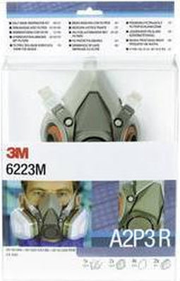 3M 6223 M DE272917373 Half mask respirator set A2P3 R Size (XS - XXL): Uni