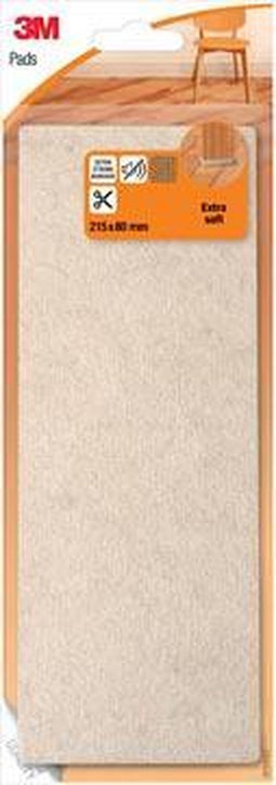 3M beschermende vloerpads, uit vilt, ft 21,5 x 8 cm, blisterverpakking