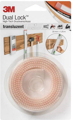 3M Klittenband Om vast te plakken (l x b) 1.25 m x 25 mm Transparant 1 stuk(s)