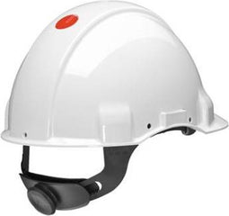 3M Peltor G3001NUV-VI Veiligheidshelm met draaiknop - Wit - Plastic sweatband - di-electrisch (440V)