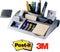 3M Post-it bureau organiser C50 zilvergrijs 26x165x55cm