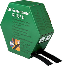 3M SJ 352D Scotchmate Klittenband Om vast te plakken Haak- en lusdeel (l x b) 5000 mm x 25.4 mm Zwart 1 paar