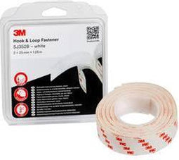 3M SJ352B Klittenband Om vast te plakken (l x b) 1.25 m x 25 mm Wit 1 stuk(s)