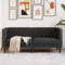 vidaXL - Tweezitsbank - Chesterfield-stijl - kunstleer - zwart