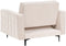 ABERDEEN - Fauteuil - Lichtbeige - Fluweel