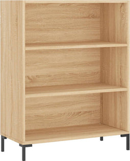 vidaXL - Boekenkast - 69,5x32,5x90 - cm - bewerkt - hout - sonoma - eikenkleurig