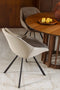 Dutchbone Wakefield - Eetkamerstoelen - Comfortabele kuip met afneembare kussens - Beige (set van 2)