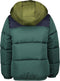Moodstreet Jongens Jas - Puffer Jacket - Fake Fur Voering - Forest Groen/Khaki/Navy - Maat 134/140
