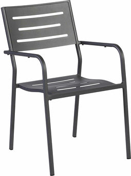 Exotan Hawaii Tuinstoel Met Armleuning - Aluminium - Grijs - 85x56x53