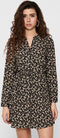 ONLY ONLCORY LS V-NECK TUNIC WVN NOOS - Korte jurk met lange mouwen - All over print - Maat L