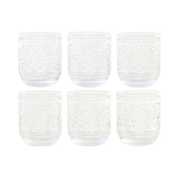 Glazenset Home ESPRIT Transparant Kristal Met reliëf 360 ml (6 Stuks)