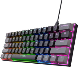 Trust GXT 867 Acira - Gaming Keyboard - 60% formaat - RGB verlichting