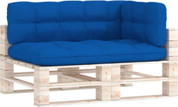 vidaXL - Palletkussens - 3 - st - stof - koningsblauw