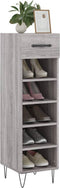 vidaXL - Schoenenkast - 30x35x105 - cm - bewerkt - hout - grijs - sonoma - eikenkleur