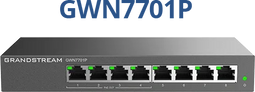 Grandstream GWN7701P - Unmanaged Switch - 8x 1Gbps Ethernet - 4x PoE+ (802.3at) - 16Gbps bandbreedte