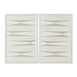 Schilderij Home ESPRIT Wit Beige Modern Stads 60 x 3 x 90 cm (2 Stuks)