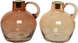 Kandelaar glas d14.5h15cm a2