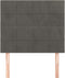 vidaXL - Hoofdborden - 2 - st - 80x5x78/88 - cm - fluweel - donkergrijs