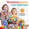 PlayMix Magnetische Tegels - 242 Stuks - Educatief Speelgoed - Montessori Speelgoed (242 stuks)