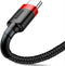 Baseus Cafule - Kabel USB / USB-C QC3.0 2A 200cm - Rood-Zwart
