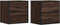 vidaXL - Nachtkastjes - 2st - wandgemonteerd - 40x31x39,5cm - bruin - eikenkleurig