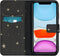 iMoshion Hoesje Geschikt voor iPhone 11 Hoesje Met Pasjeshouder - iMoshion Design Softcase Bookcase - Goud / Zwart / Stars Gold