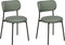 CASEY - Eetkamerstoelen set van 2 - Groen - Polyester