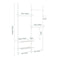 SoBuy FRG34-II-W - Telescoop Kledingrek - Verstelbaar B(147–195) x H(200–295) cm - Wit