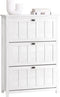 SoBuy FSR162-W - Schoenenkast - 3 Kleppen - Vintage Wit