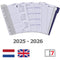 Kalpa 1111-15 Personal (Standaard) Organizer Ringband Rode bloemen 1 week per 2 paginas 2025-2026
