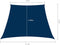 vidaXL - Zonnezeil - trapezium - 3/5x4 - m - oxford - stof - blauw