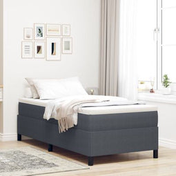 vidaXL - Bedframe - Donkergrijs - 80x200 - cm - Corduroy - Stof