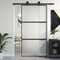 vidaXL - Schuifdeur - 102,5x205 - cm - gehard - glas - en - aluminium - zwart