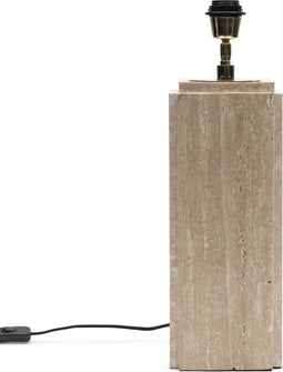 Riviera Maison Tafellamp Beige natuursteen - Novalie lampenvoet rechthoek 42 cm hoog