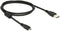 Delock 82299 - USB 2.0 A male naar micro B male - 1m - Zwart