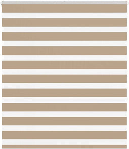 vidaXL - Zebra - Blind - 125x150 - cm - stofbreedte - 120,9 - cm - polyester - zandbruin