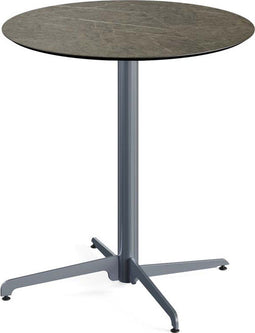 X Cross Terrastafel Grijs Frame + Midnight Marble HPL 70 cm - Essentials 110011670 - Horeca & Professioneel