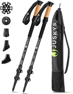 Nordic Walking Wandelstokken - Aluminium - Telescopisch - Zwart