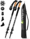 Nordic Walking Wandelstokken - Aluminium - Telescopisch - Zwart