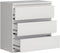 Ladekast CHELSEA 3 Laden - Mat witte kleur - B 77,2 x D 42 x H 79,9 cm