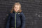 B.Nosy Reversible winterjas - Jongens - Teddy kwaliteit met camouflage print - Oxford blue - Maat 116
